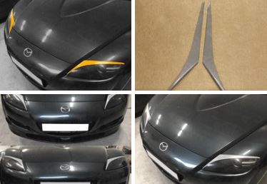 картинка Реснички фар для MAZDA RX-8 SE3P дорестайл магазин  StreetTuning 